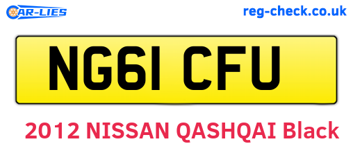 NG61CFU are the vehicle registration plates.