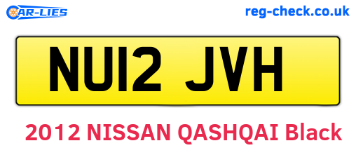NU12JVH are the vehicle registration plates.