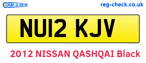 NU12KJV are the vehicle registration plates.