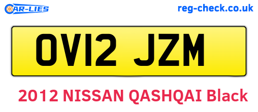 OV12JZM are the vehicle registration plates.