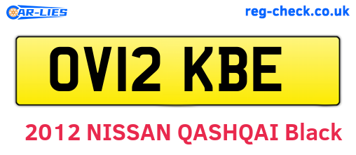OV12KBE are the vehicle registration plates.