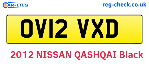 OV12VXD are the vehicle registration plates.