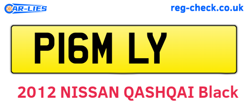 P16MLY are the vehicle registration plates.