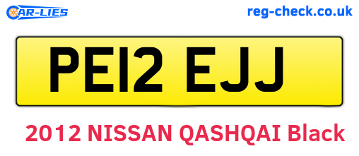 PE12EJJ are the vehicle registration plates.