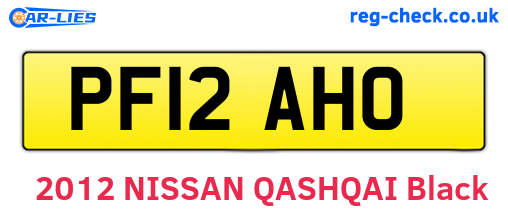 PF12AHO are the vehicle registration plates.