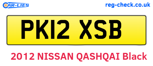 PK12XSB are the vehicle registration plates.