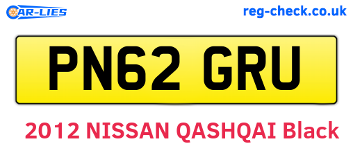 PN62GRU are the vehicle registration plates.