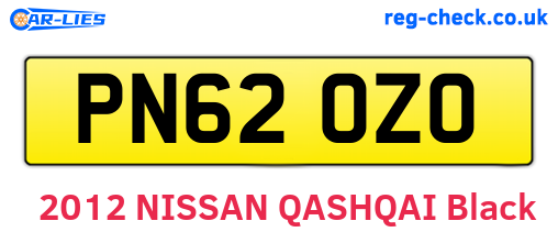 PN62OZO are the vehicle registration plates.