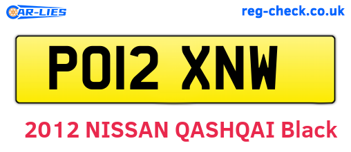 PO12XNW are the vehicle registration plates.