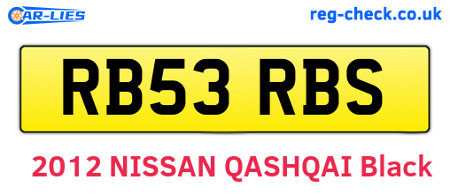 RB53RBS are the vehicle registration plates.