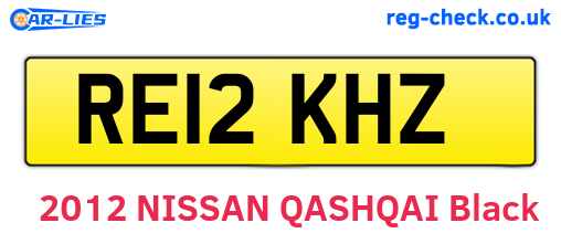 RE12KHZ are the vehicle registration plates.