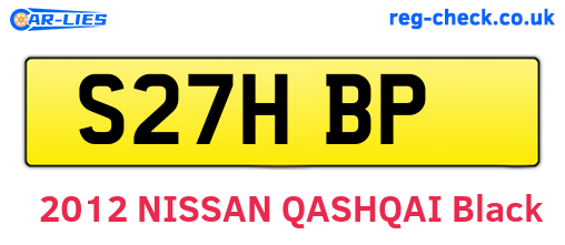 S27HBP are the vehicle registration plates.
