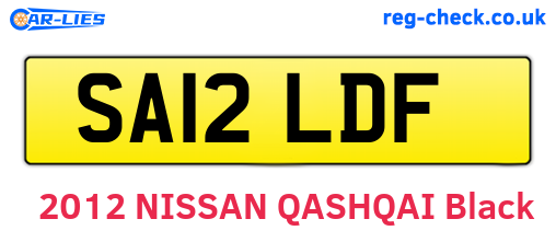 SA12LDF are the vehicle registration plates.