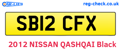 SB12CFX are the vehicle registration plates.