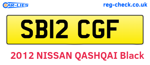 SB12CGF are the vehicle registration plates.