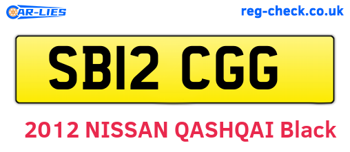 SB12CGG are the vehicle registration plates.