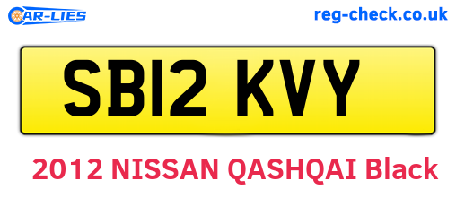 SB12KVY are the vehicle registration plates.