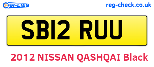 SB12RUU are the vehicle registration plates.