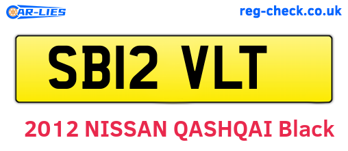 SB12VLT are the vehicle registration plates.