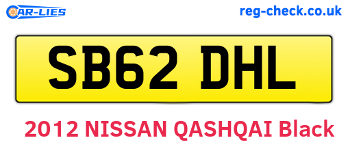 SB62DHL are the vehicle registration plates.
