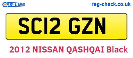 SC12GZN are the vehicle registration plates.