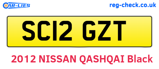 SC12GZT are the vehicle registration plates.