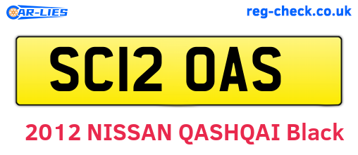 SC12OAS are the vehicle registration plates.