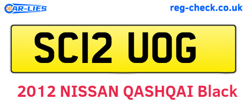 SC12UOG are the vehicle registration plates.