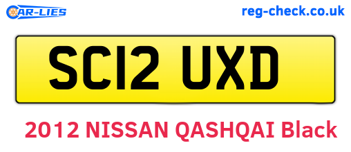 SC12UXD are the vehicle registration plates.