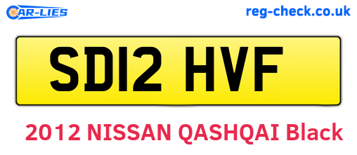 SD12HVF are the vehicle registration plates.