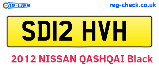 SD12HVH are the vehicle registration plates.