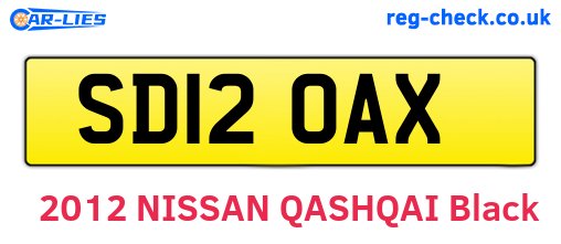 SD12OAX are the vehicle registration plates.