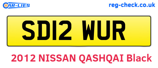 SD12WUR are the vehicle registration plates.