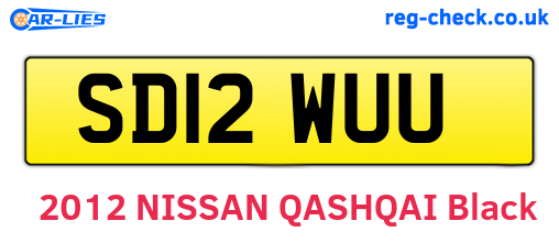 SD12WUU are the vehicle registration plates.