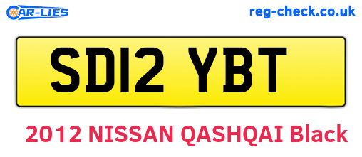SD12YBT are the vehicle registration plates.