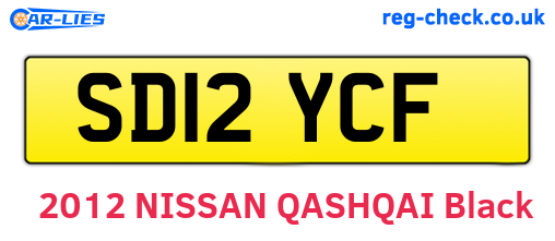 SD12YCF are the vehicle registration plates.