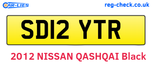 SD12YTR are the vehicle registration plates.