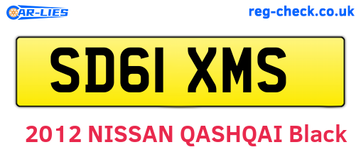 SD61XMS are the vehicle registration plates.