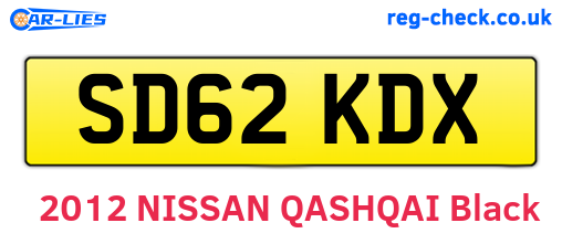SD62KDX are the vehicle registration plates.
