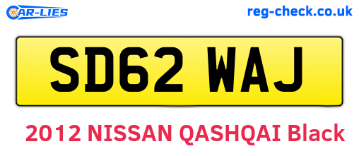 SD62WAJ are the vehicle registration plates.