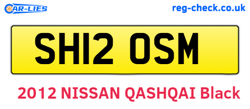 SH12OSM are the vehicle registration plates.