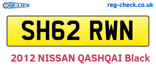 SH62RWN are the vehicle registration plates.