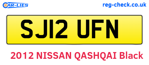 SJ12UFN are the vehicle registration plates.