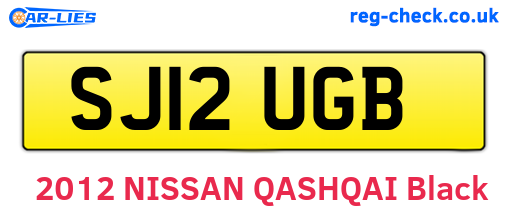 SJ12UGB are the vehicle registration plates.