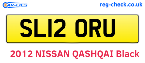 SL12ORU are the vehicle registration plates.