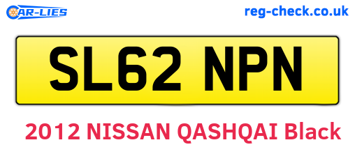 SL62NPN are the vehicle registration plates.