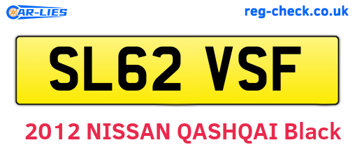 SL62VSF are the vehicle registration plates.