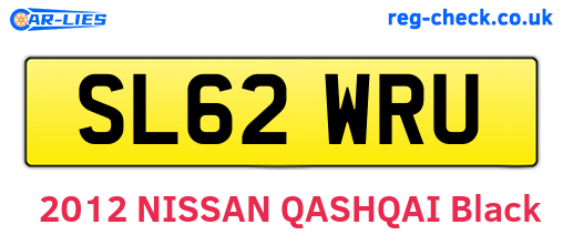 SL62WRU are the vehicle registration plates.