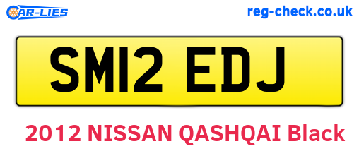 SM12EDJ are the vehicle registration plates.