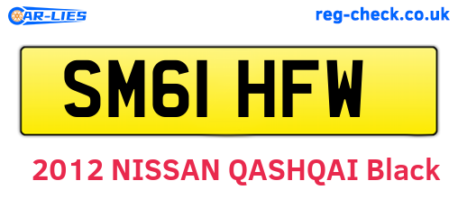 SM61HFW are the vehicle registration plates.